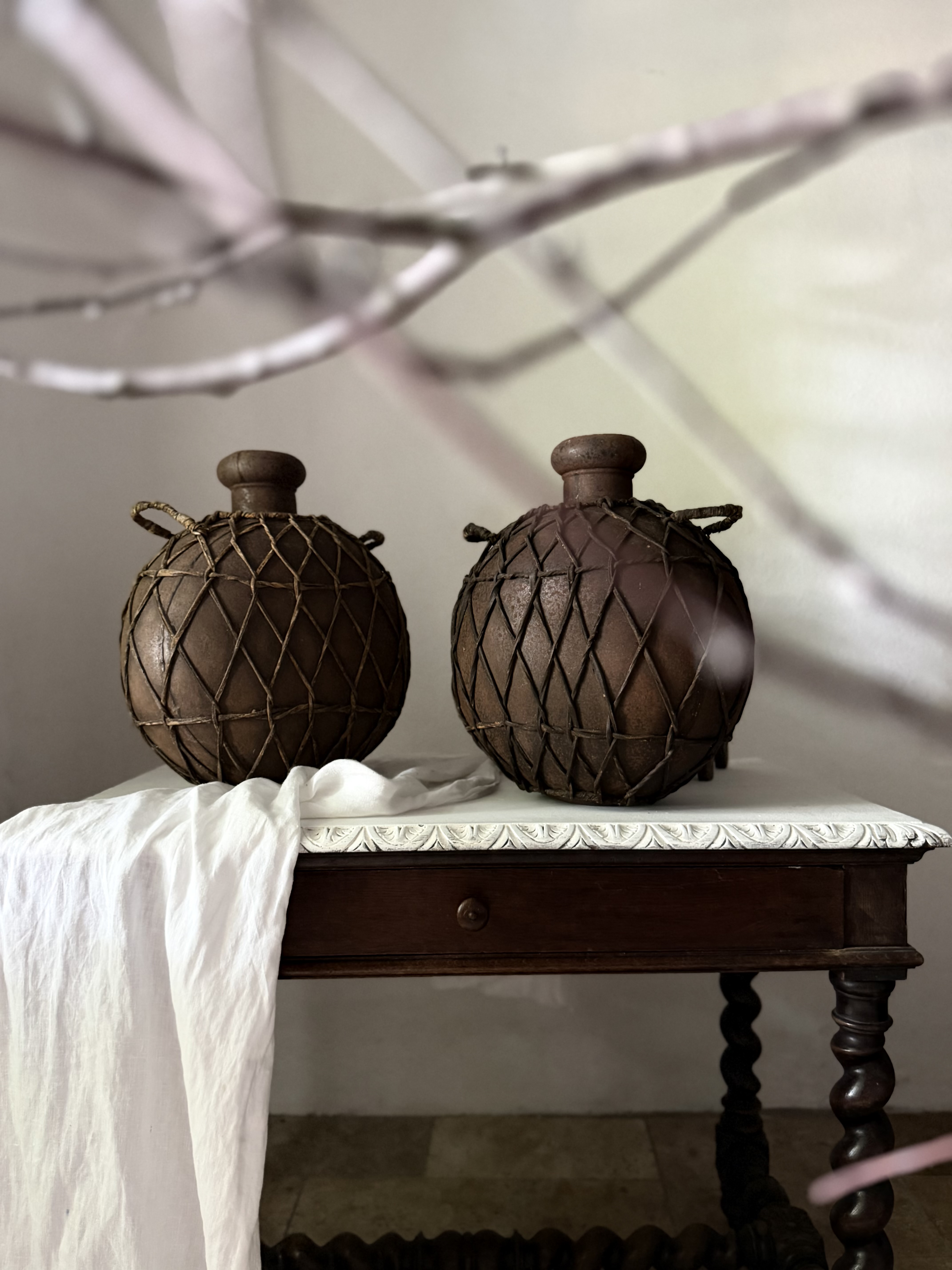 Rustic Woven Metal Cargo Pot